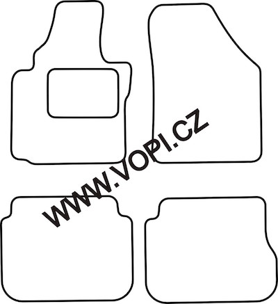 Autokoberce Volkswagen Caddy combi komplet 2004 - Perfectfit (4941)